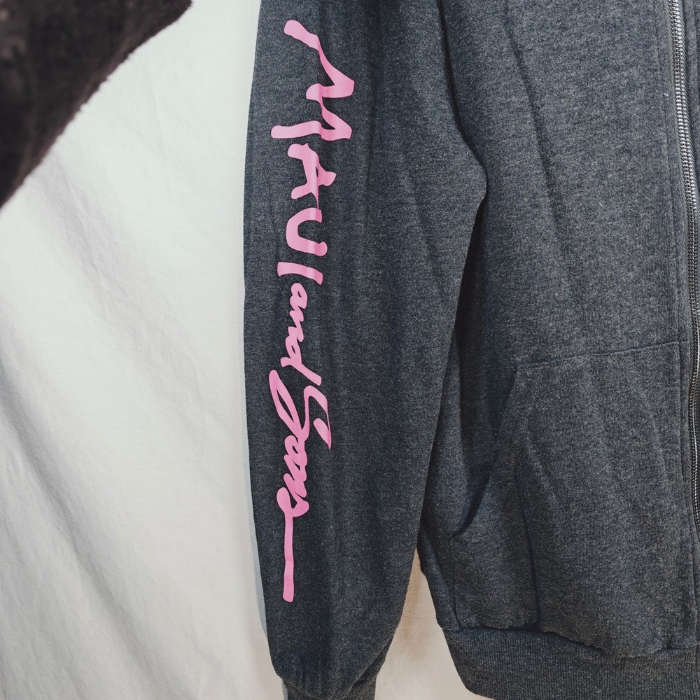 Maui and Sons Mens Zip Up Hoodie Gray Size Large Full Zip Casual Beach LARGE - Picture 4 of 12